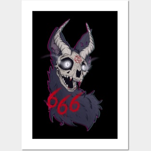 Demon skull cat Posters and Art